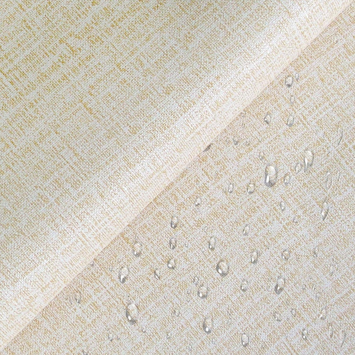 Yancorp Cream, Textured Linen Peel and Stick Wallpaper 10ft