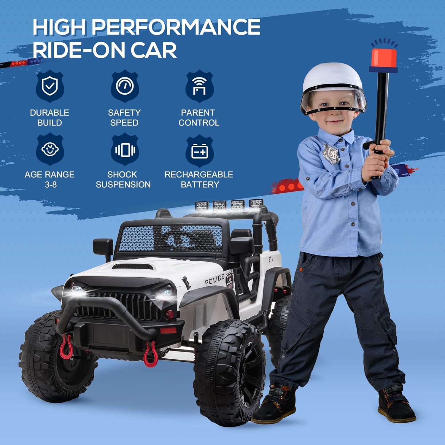 Aosom Kids Ride On Car 12V Battery-Powered Electric Truck with Wide Seat, Parent Remote Control & Bluetooth Music, Camo