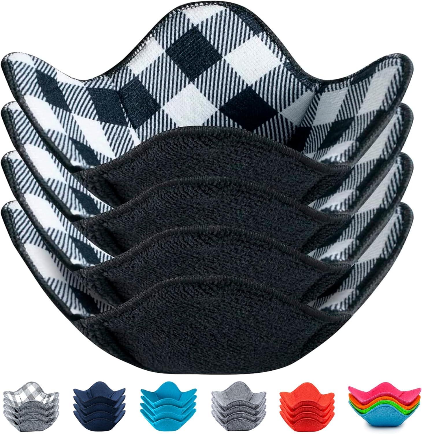 Microwave Bowl Cozies - Protect Hands From Hot Dishes - Set of 4 - Heat-Resistant Bowl Holder - Machine Washable - Convenient Microwave Accessory