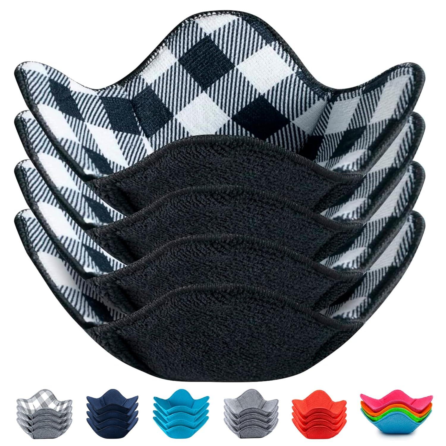 Microwave Bowl Cozies - Protect Hands From Hot Dishes - Set of 4 - Heat-Resistant Bowl Holder - Machine Washable - Convenient Microwave Accessory