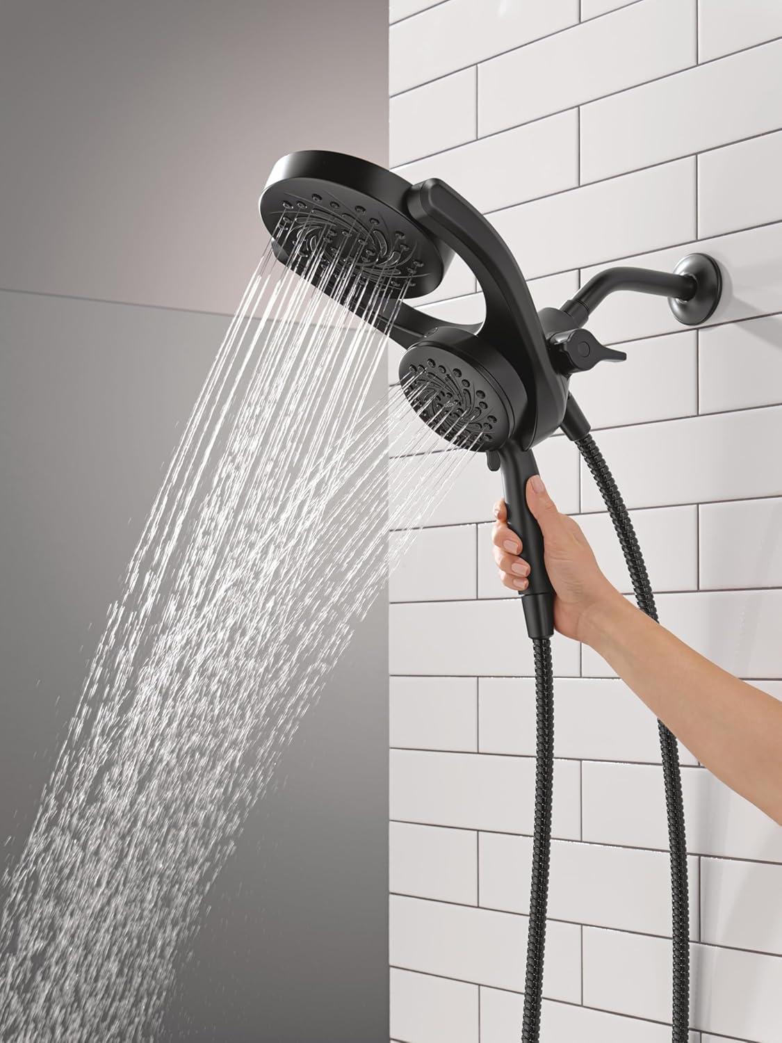 5-Setting HydroRain 2-in-1 Dual Shower Head with ProClean Spray
