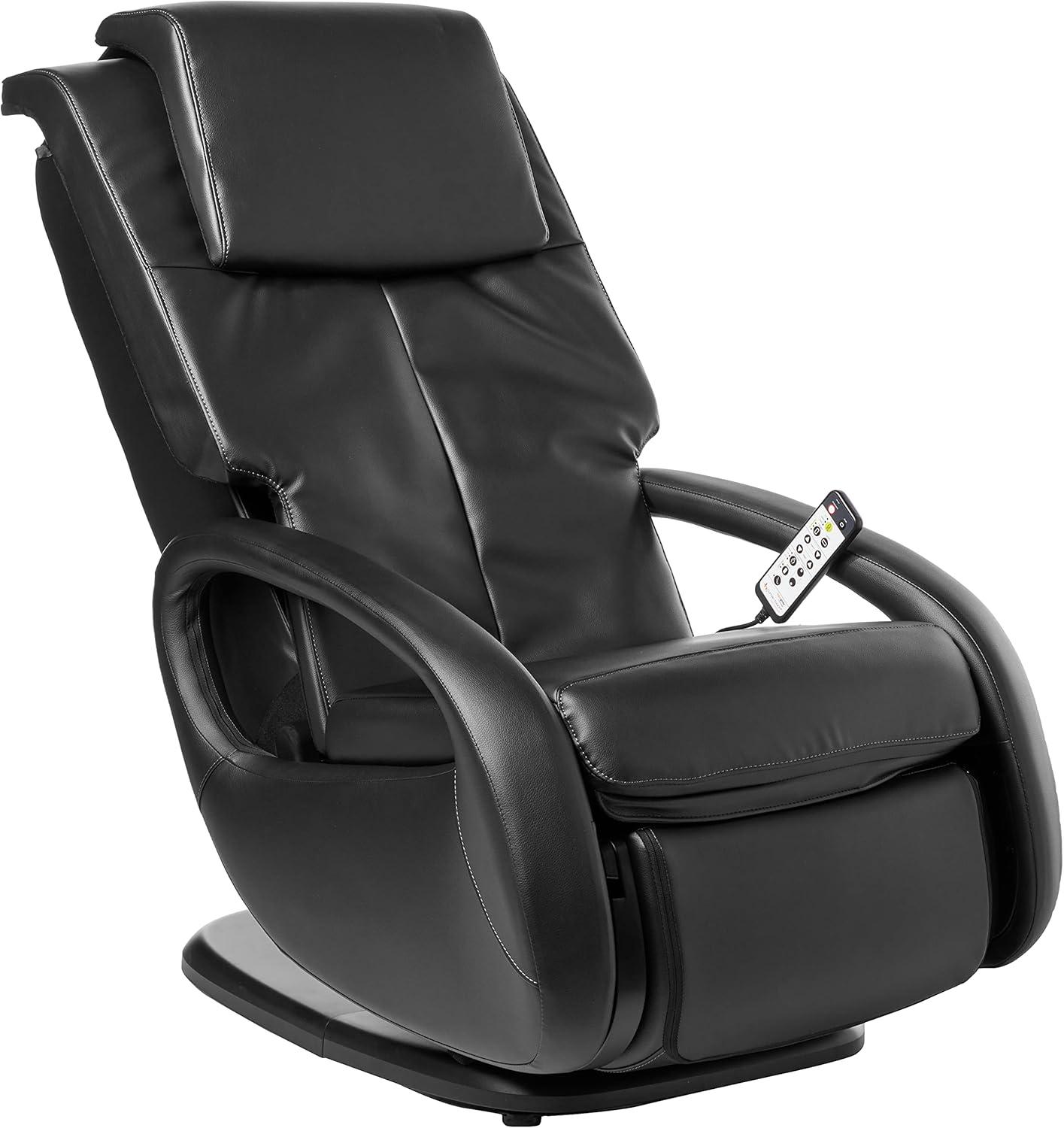 Black Faux Leather Swivel Massage Recliner Chair