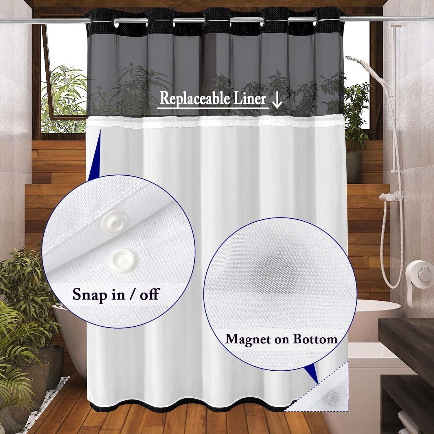 Shower Curtain with Liner Included