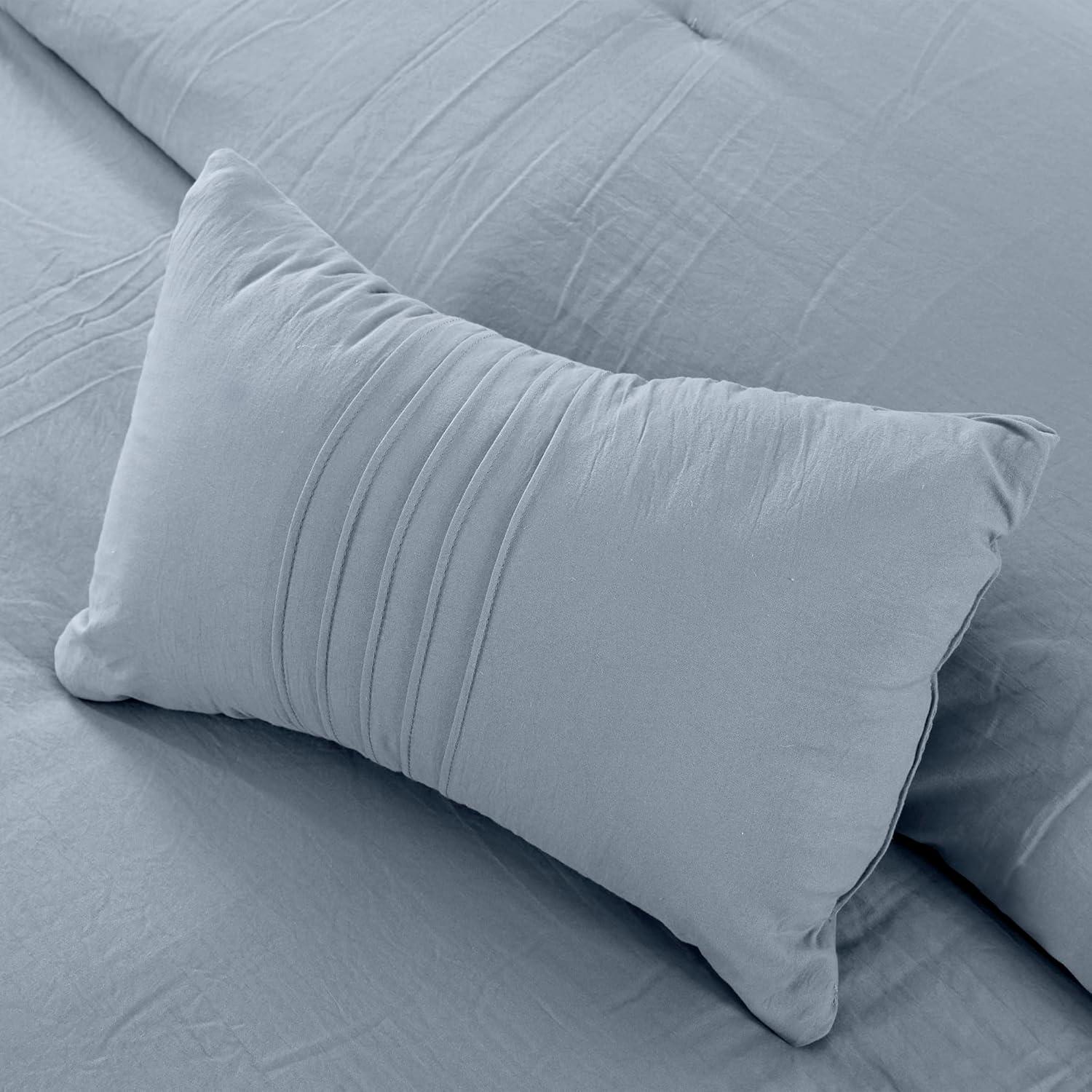 Modern Threads Modern Threads - Beck Comforter Set - Down Alternative Brushed Microfiber - Elegant All Season Bedspread Set - includes Comforter, Shams, & Decorative Pillow