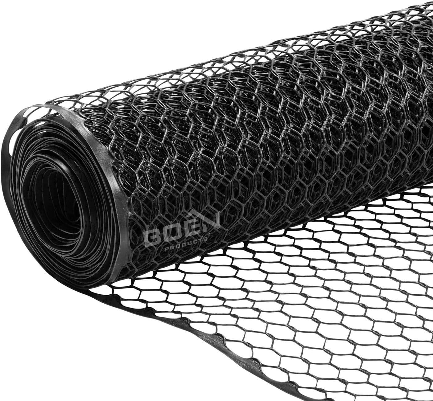 Black Plastic 2' x 25' Poultry Hex Garden Fence Netting