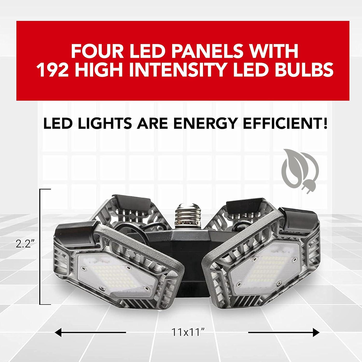 Bell+Howell Quadburst 5500 Lumens Multi Directional Ceiling Light with 4 Adjustable Panels