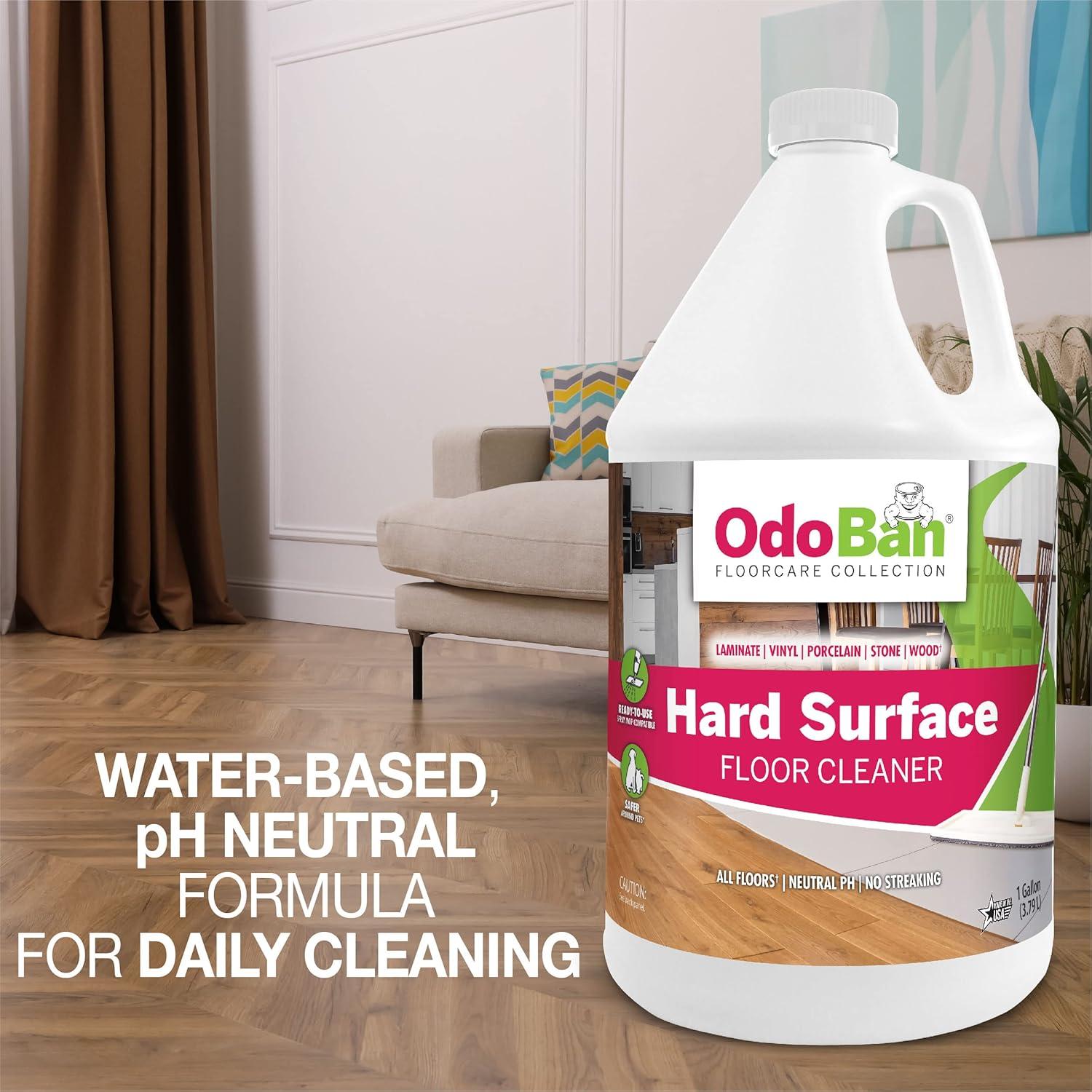 OdoBan Ready-to-Use Hard Surface Floor Cleaner, Streak Free and Neutral PH Formula, 1 Gallon