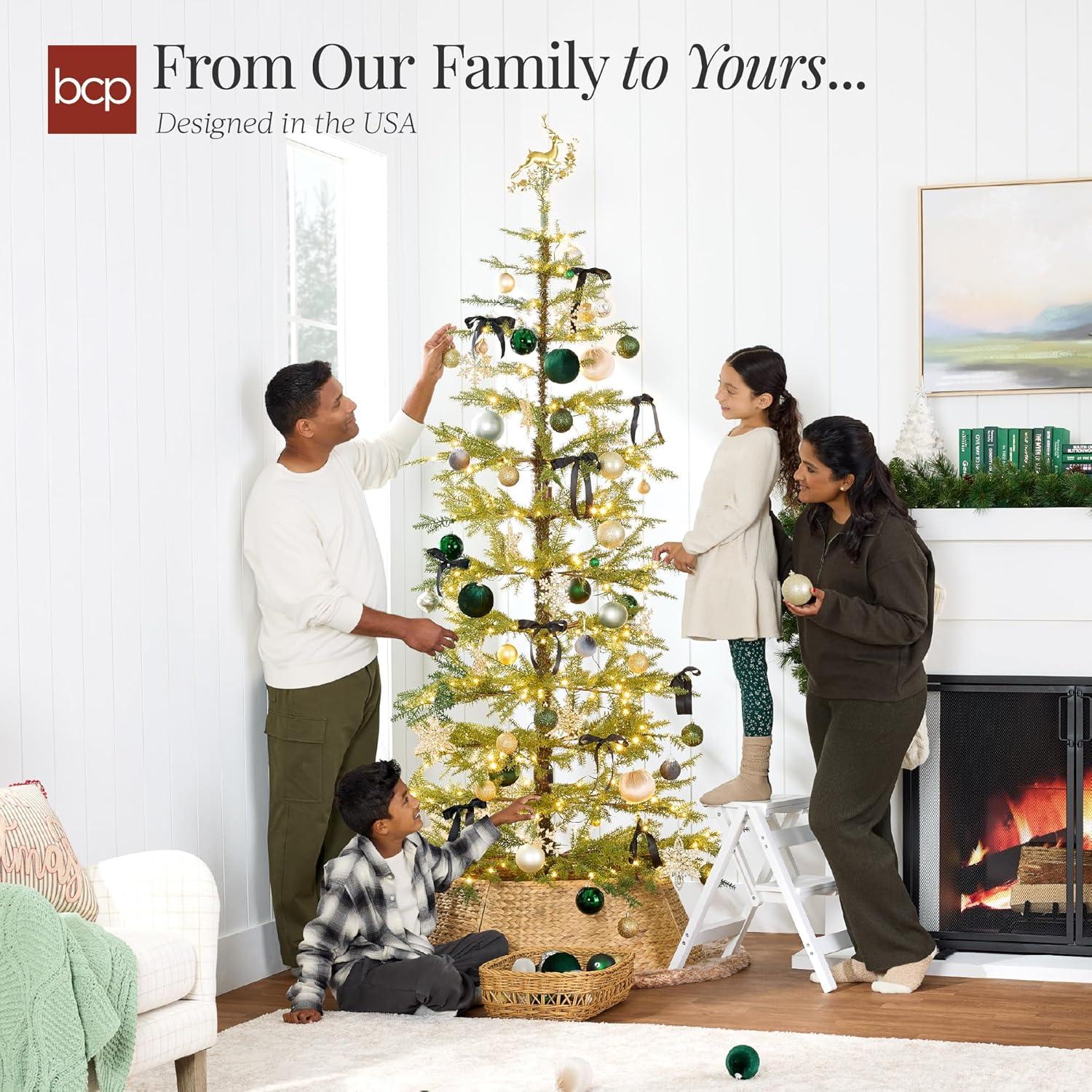 Best Choice Products 6ft Pre-Lit Sparse Christmas Tree w/ 200 2-in-1 LED Lights, Cordless Connection, Metal Stand