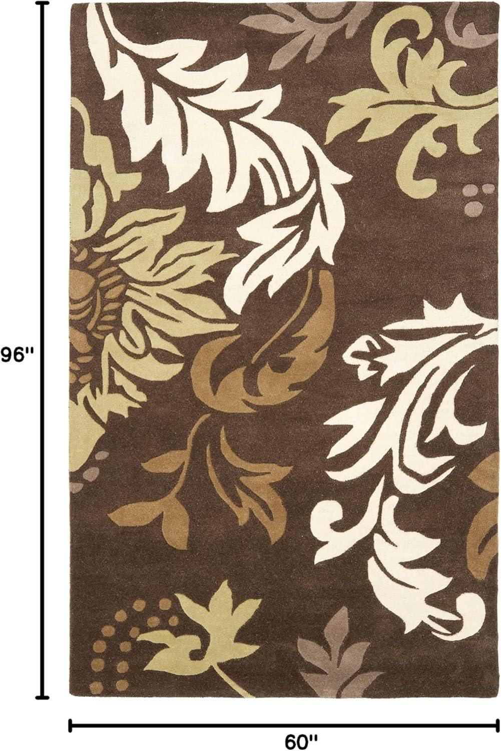 Soho SOH831 Hand Tufted Indoor Area Rug - Brown/Multi - 5'x8' - Safavieh