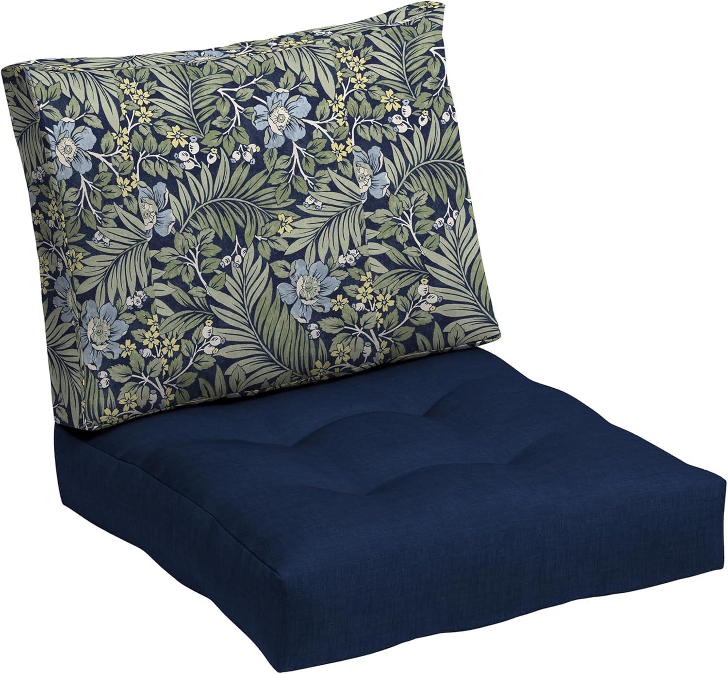 ARDEN Outdoor Plush Modern Tufted Blowfill Deep Seat Set, 24 x 24, Rain-Proof, Fade Resistant, Deep Seat Bottom and Back Cushion 24 x 24