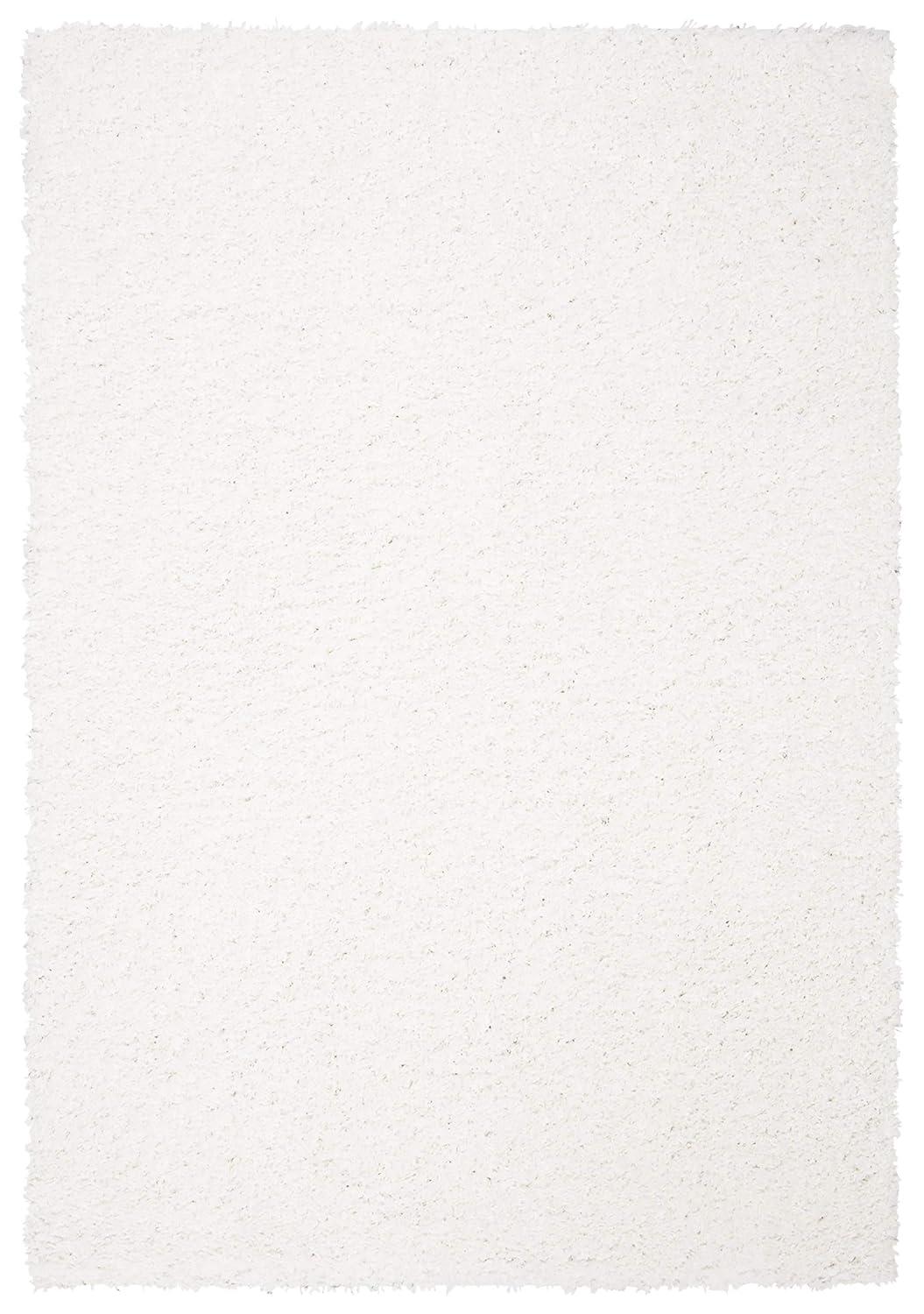 August Shag AUG200 Power Loomed Indoor Area Rug - White - 5'3"x7'6" - Safavieh