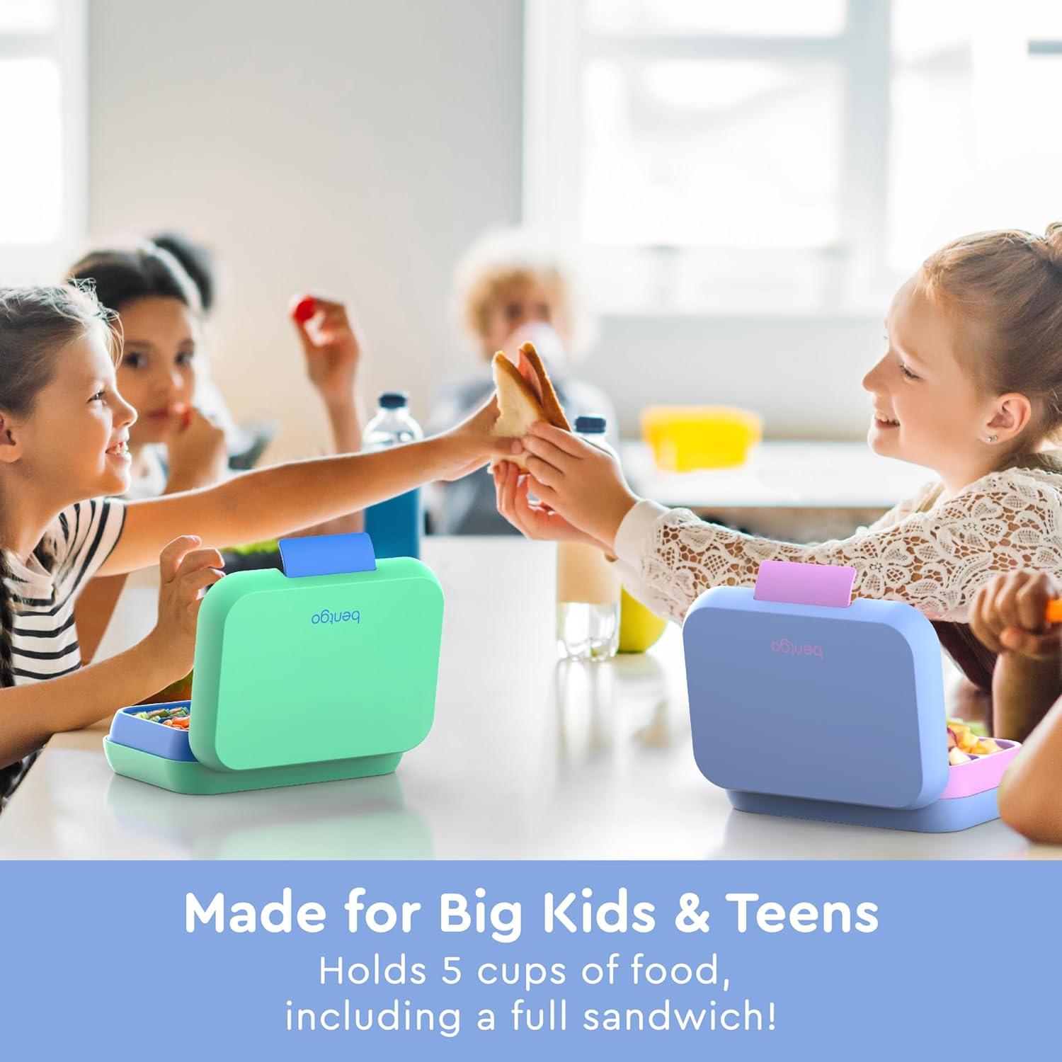 Bentgo Pop Leakproof Bento-Style Lunch Box with Removable Divider-3.4 Cup - Periwinkle/Pink