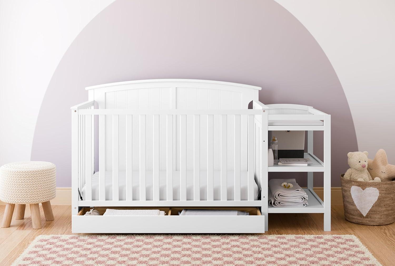 Steveston 5-in-1 Convertible Crib and Changer with Storage