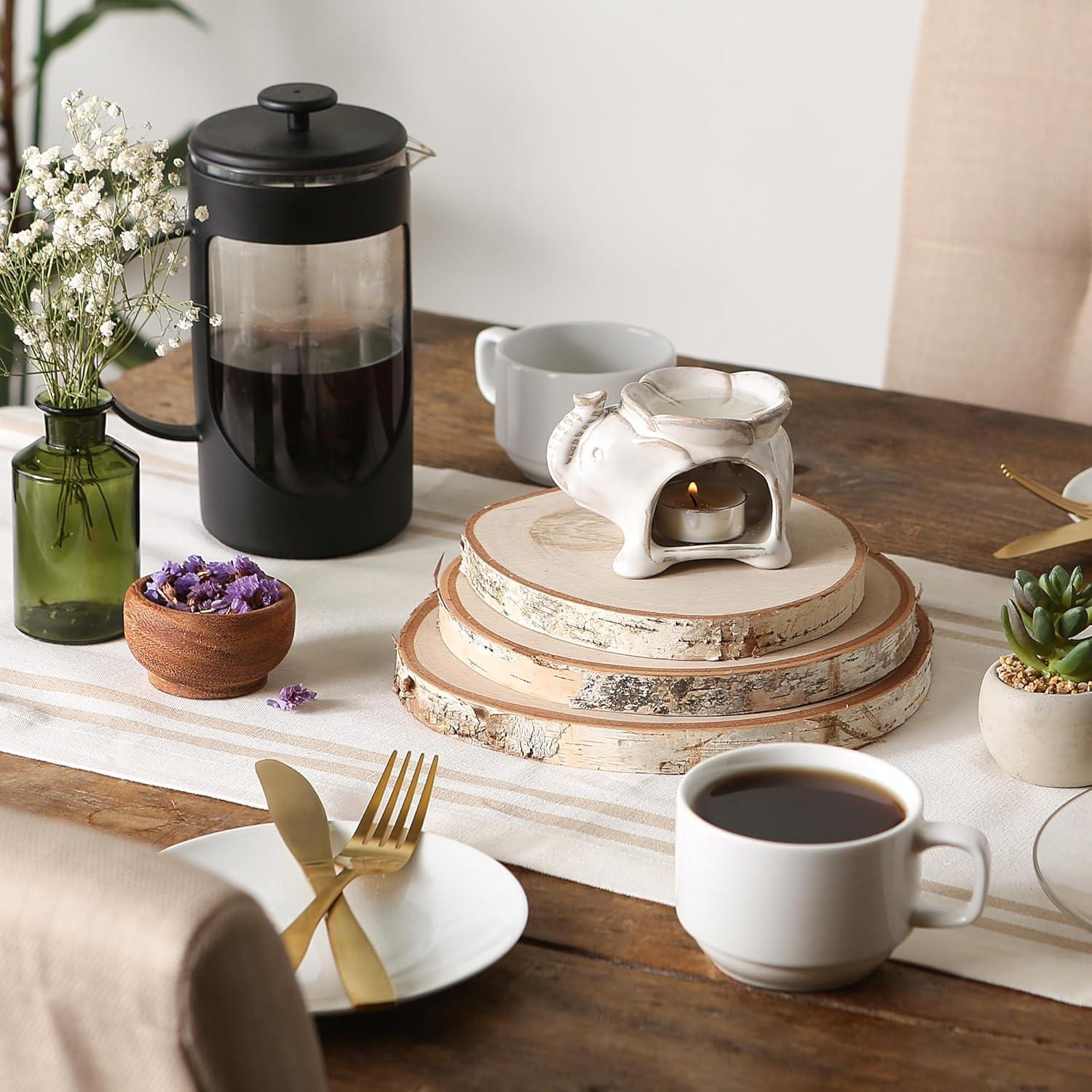 Porcelain Elephant Trio Oil Warmers in Multicolor