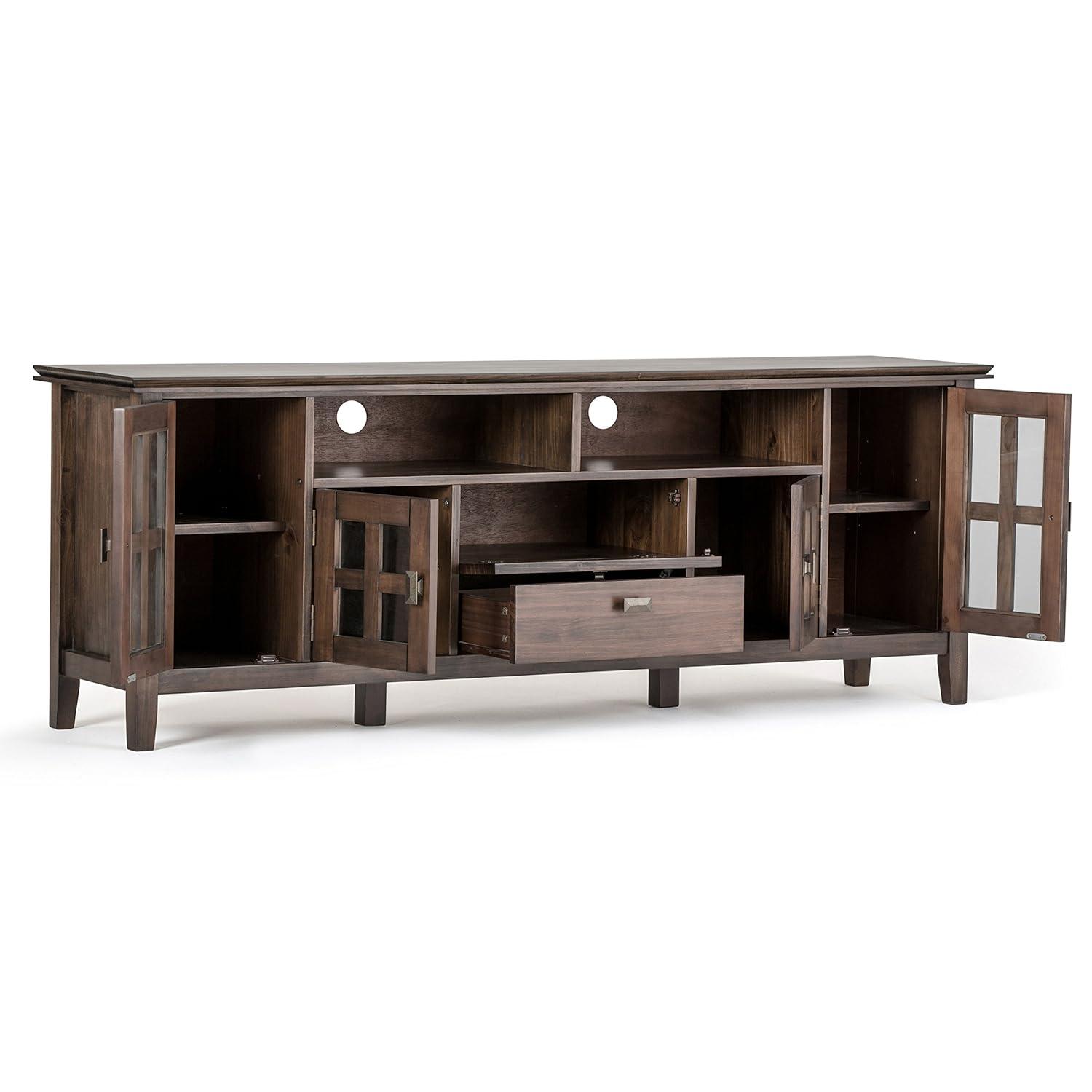 Simpli Home Artisan SOLID WOOD 72 inch TV Media Stand