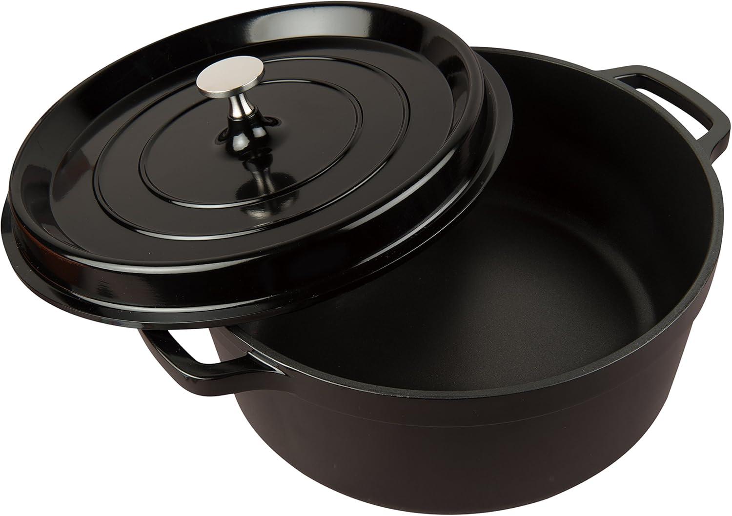 7 Quart Black Non-Stick Cast Aluminum Dutch Oven