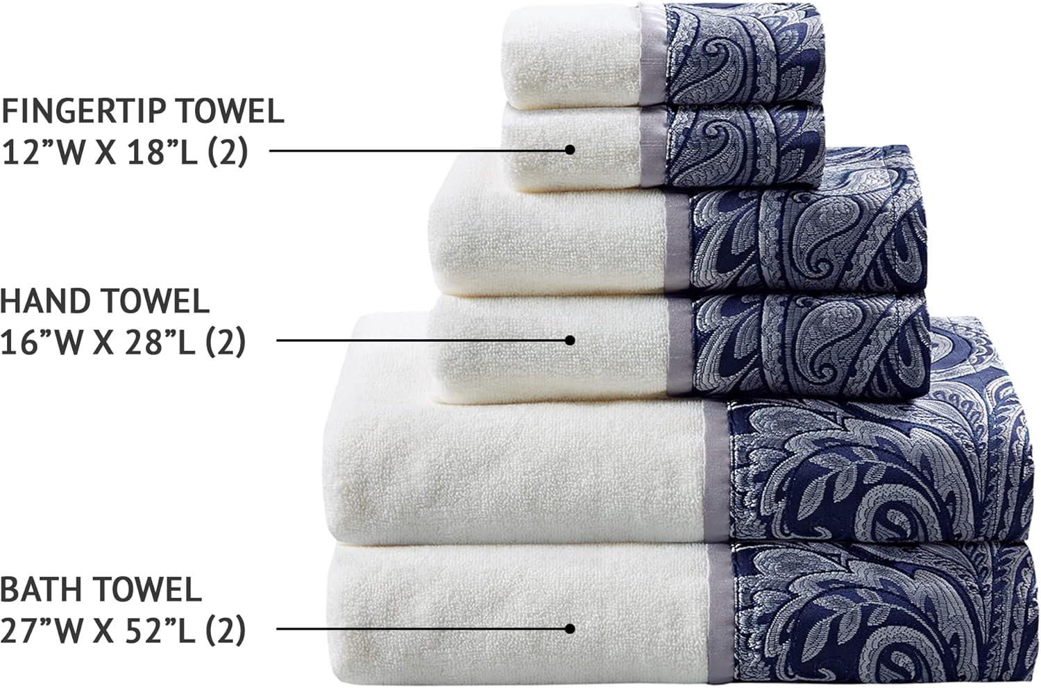 Aubrey 6 Piece Jacquard Towel Set