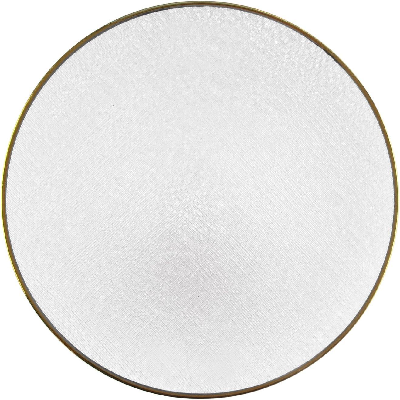 ChargeIt by Jay Laurel Charger Plate 13” Decorative Glass Service Plate for Home, Professional Dining, Perfect for Upscale Events, Dinner Parties, Weddings, Banquets, Catering, 1 Piece, White