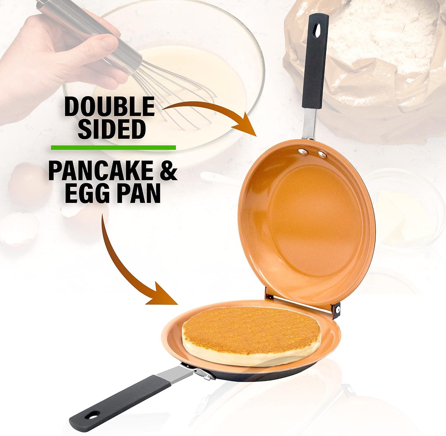 Gotham Steel Nonstick Double Side Frying Pan Pancake Maker