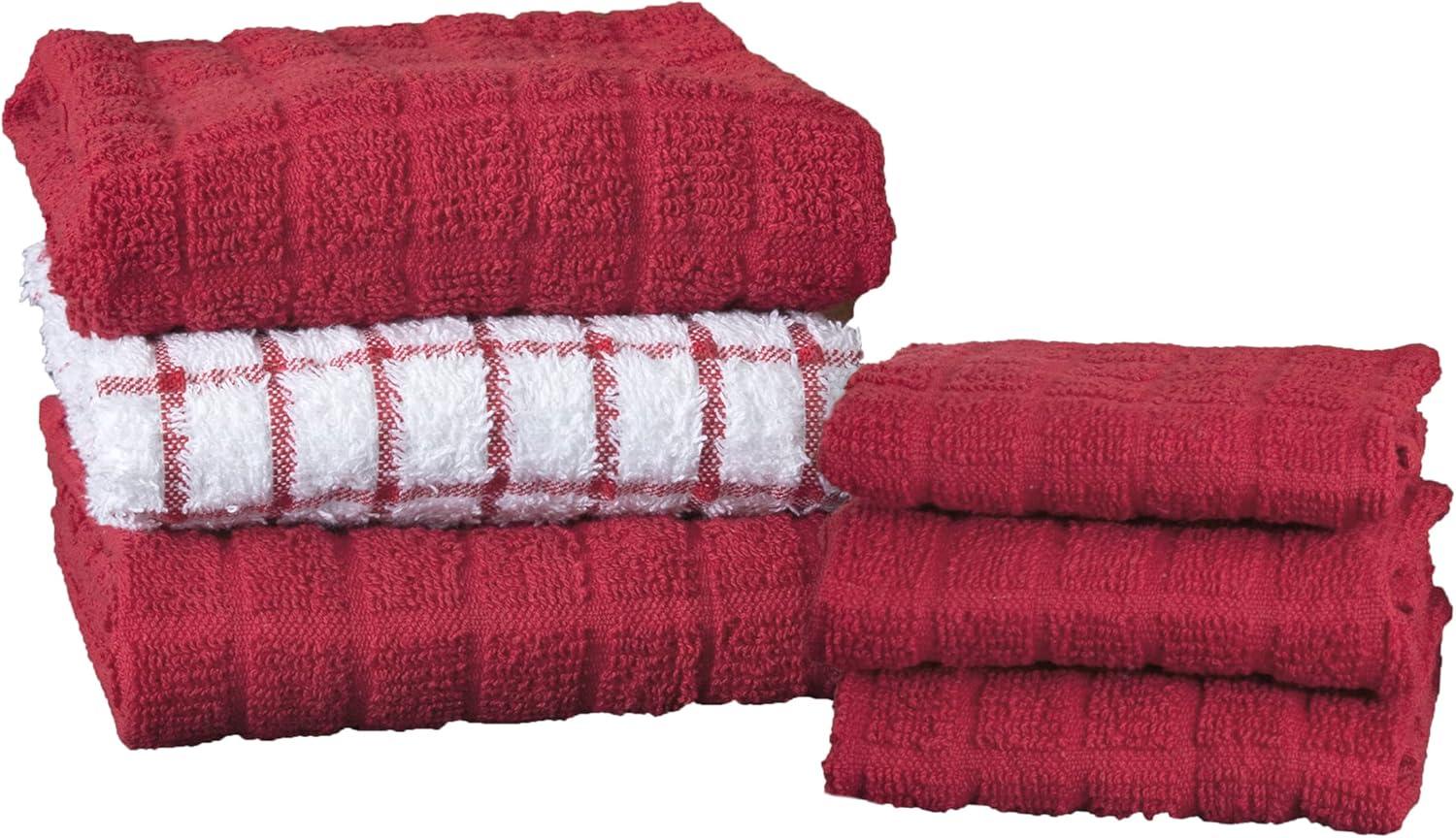 Cotton Plaid Kitchen Towel Linen Set