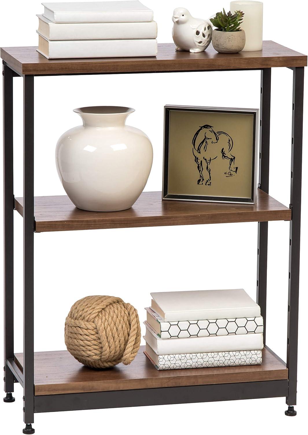 IRIS Wood and Metal Shelf Brown/Black