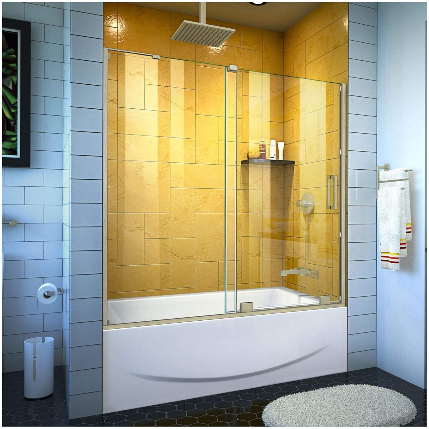 Mirage-Z 56'' W x 58" H Single Sliding Frameless Tub Door with ClearMax™ Technology