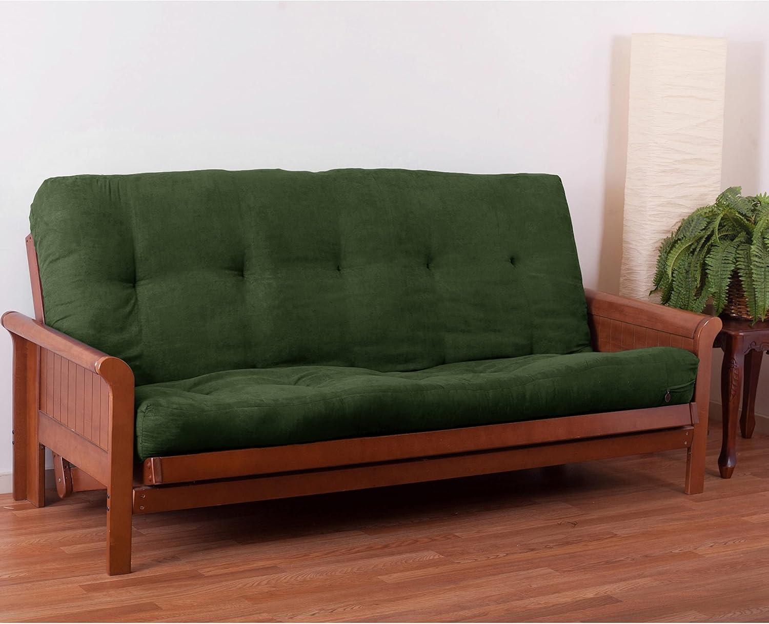 Blazing Needles Vitality 8-inch Microsuede Full-size Futon Mattress - Hunter Green