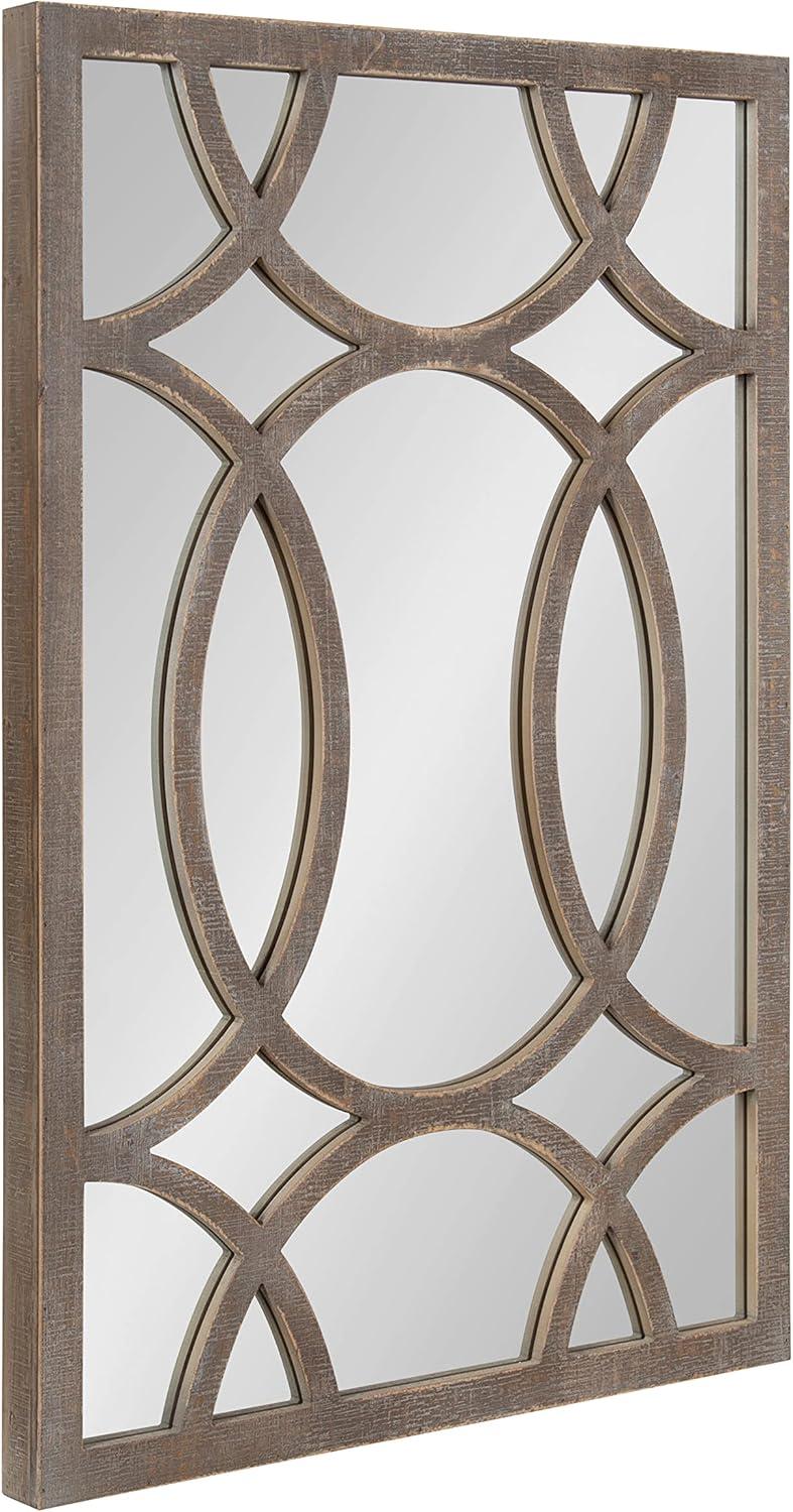 Kate and Laurel Tolland Wood Panel Wall Mirror, 24x36, Rustic Brown