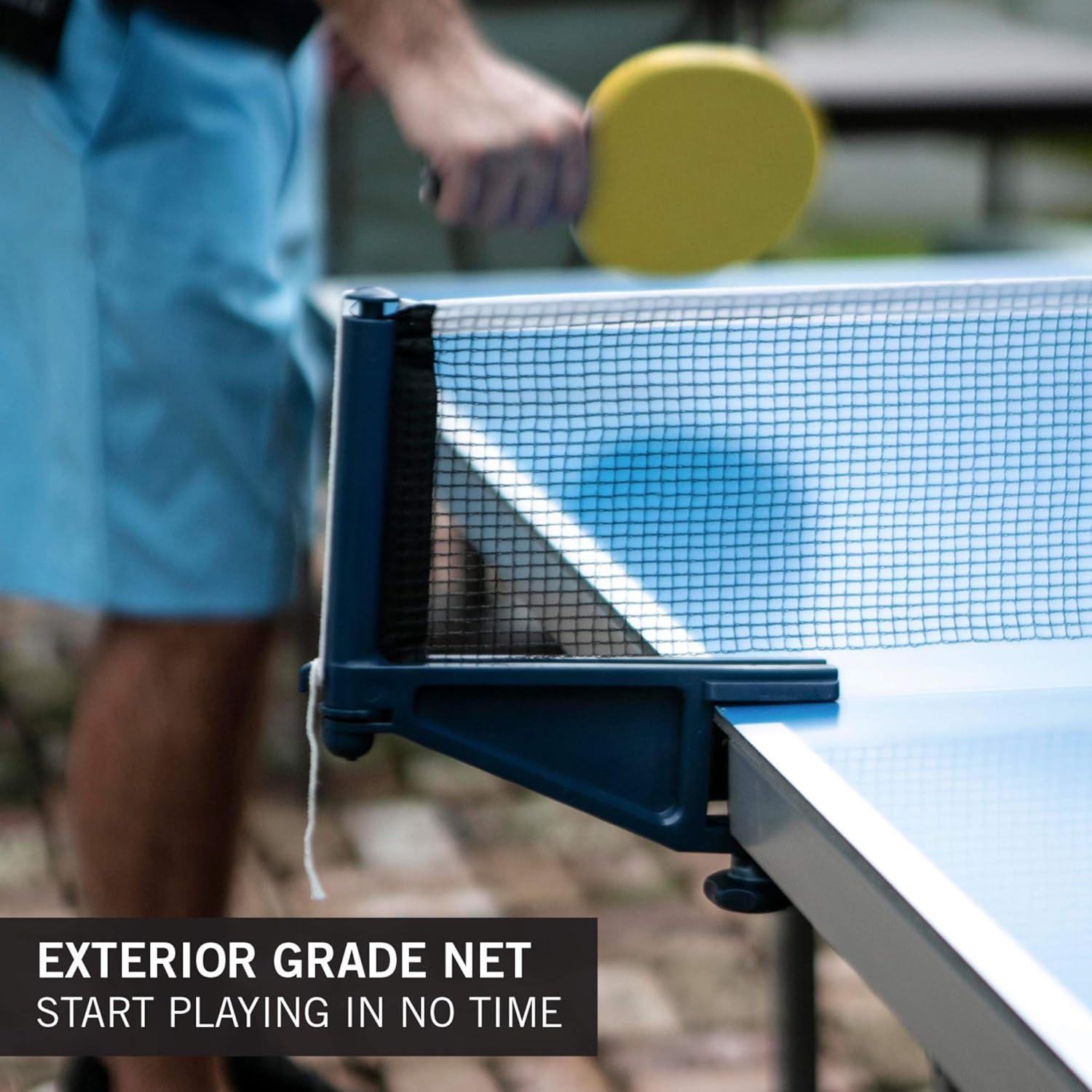 STIGA Blue Aluminum Outdoor Folding Table Tennis Table with Net