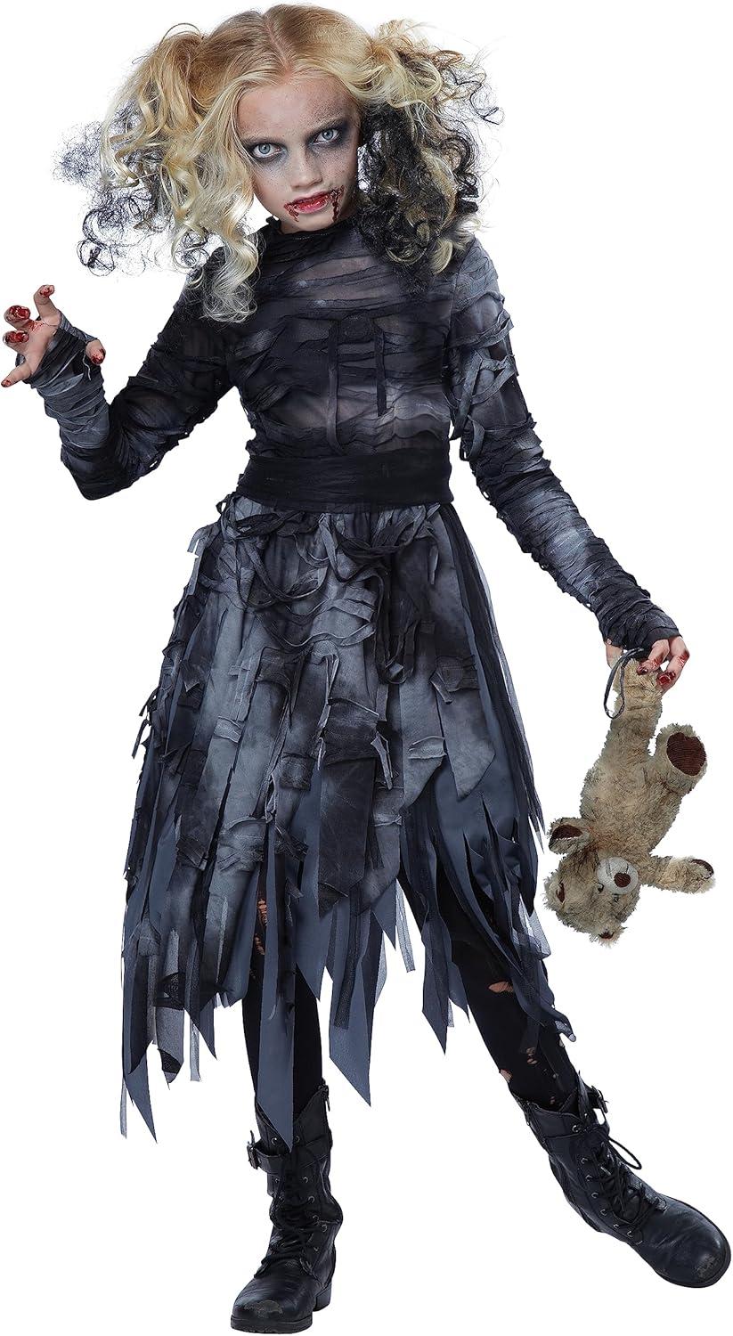 california costumes zombie girl child costume, x-large