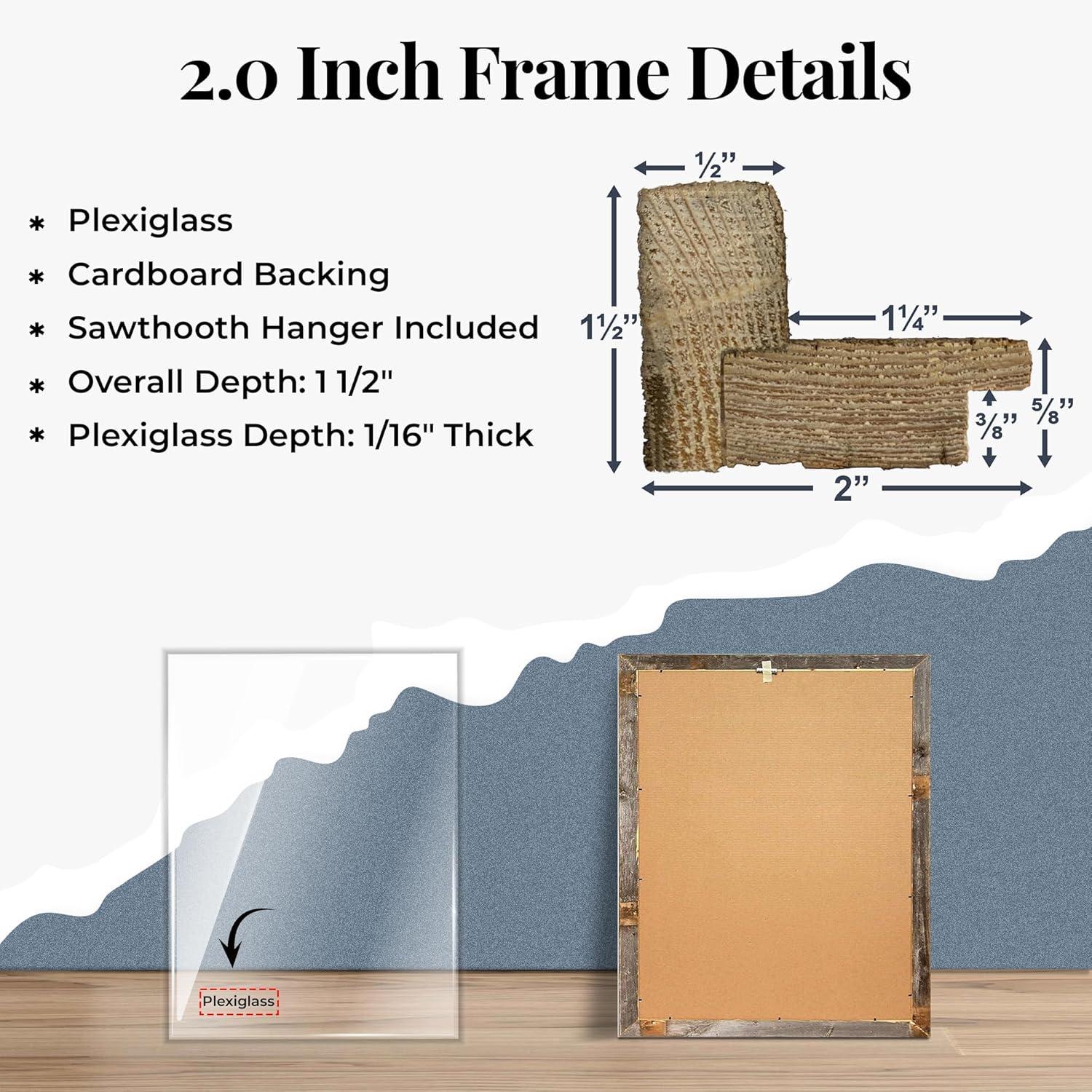 Millwood Pines Kattan Weathered Gray Wood Beveled Picture Frame