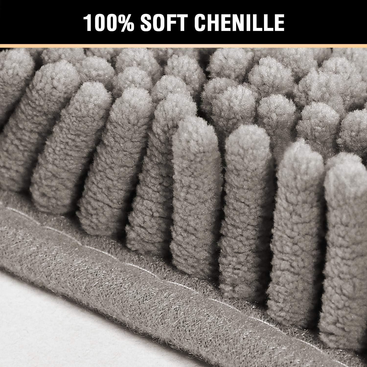 Dark Gray Ultra Soft Chenille Bath Mat 24x36