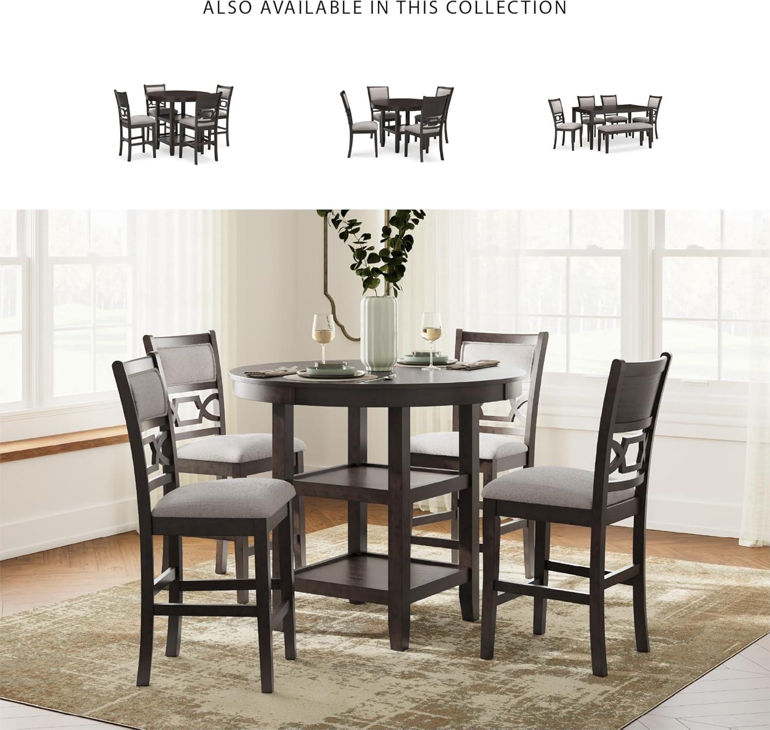 Ashley Furniture Langwest Brown Counter Height Dining Table Set - Set of 5