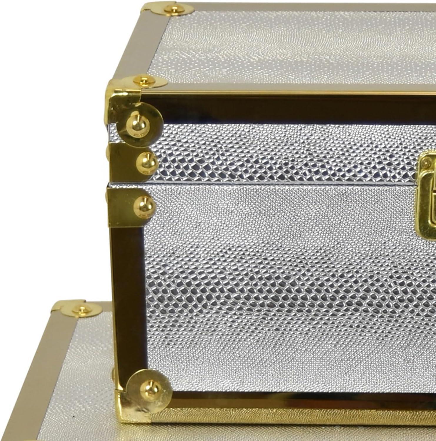 Benjara Jito Decorative Box Set of 2, Abstract Pattern