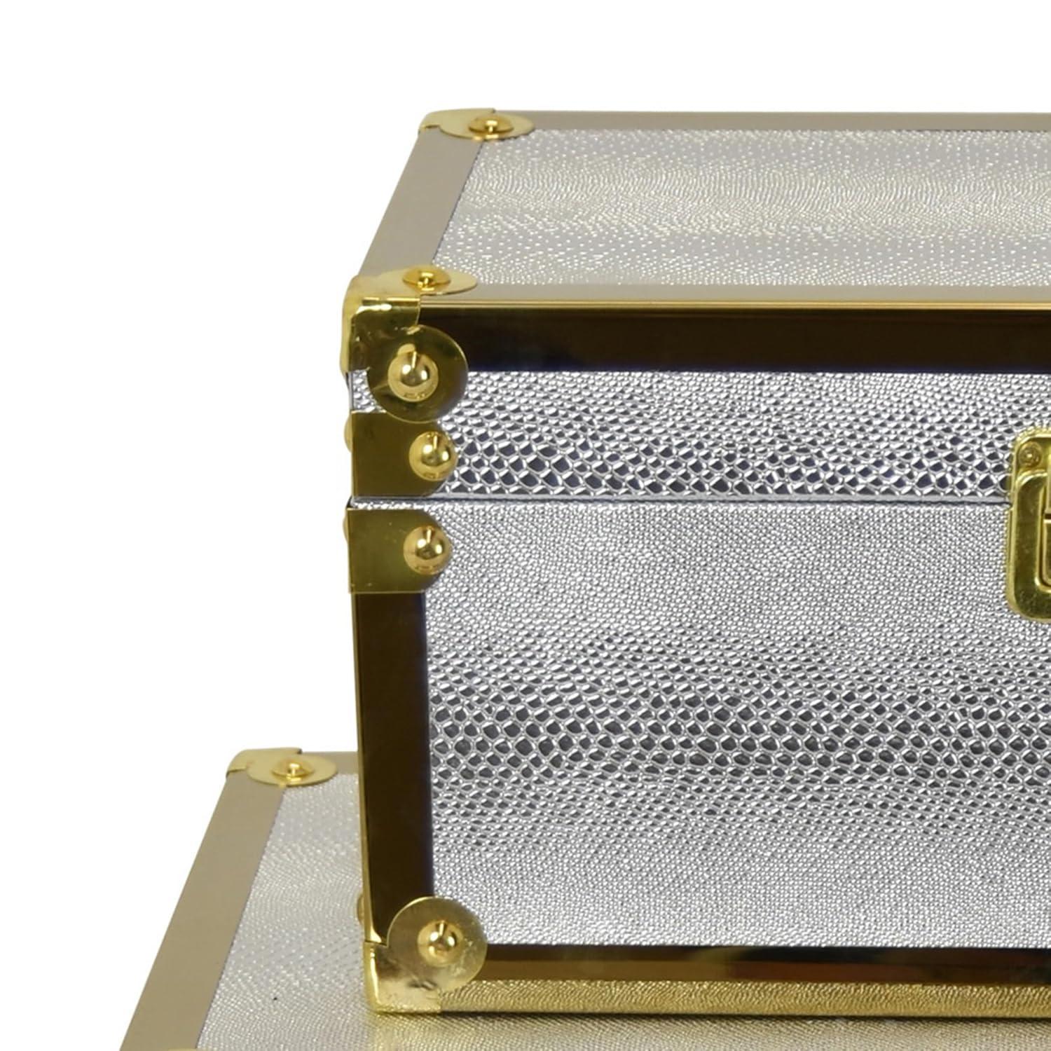 Benjara Jito Decorative Box Set of 2, Abstract Pattern