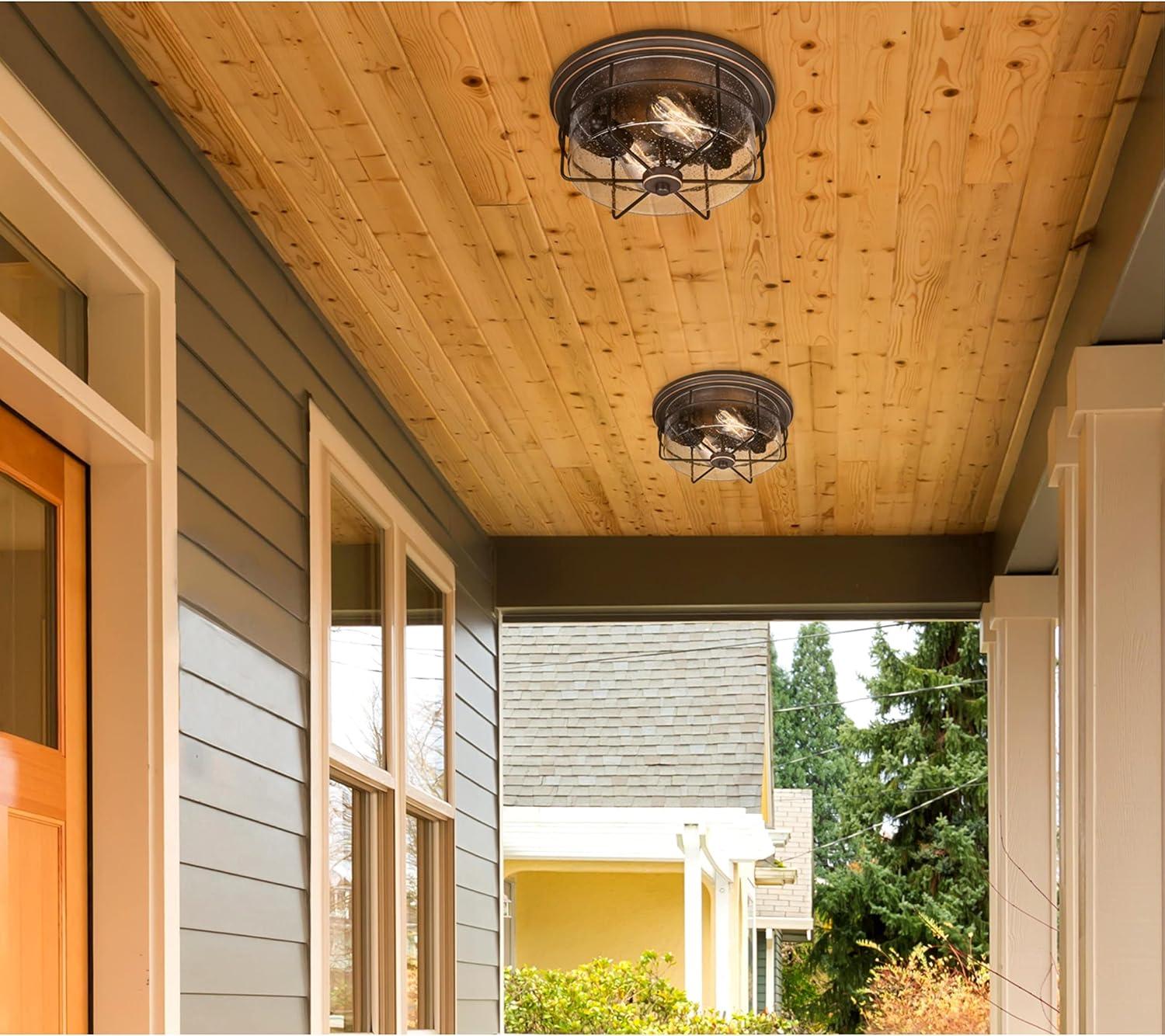 2 - Bulb Outdoor Flush Mount