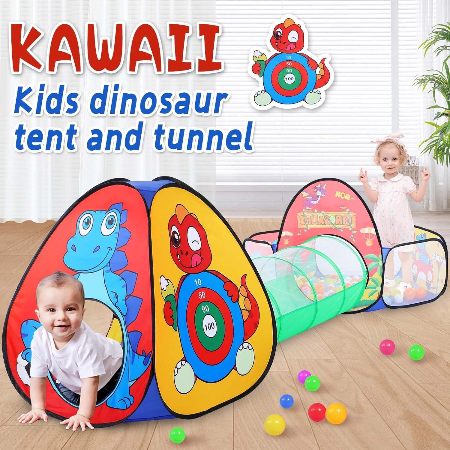 Blue Ocean 3-Piece Kids Play Tent with Tunnel and Ball Pit