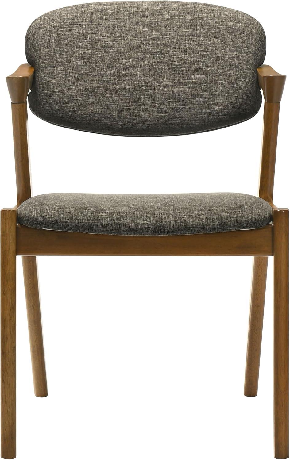 Coaster Malone Open Back Fabric Dining Chairs in Gray