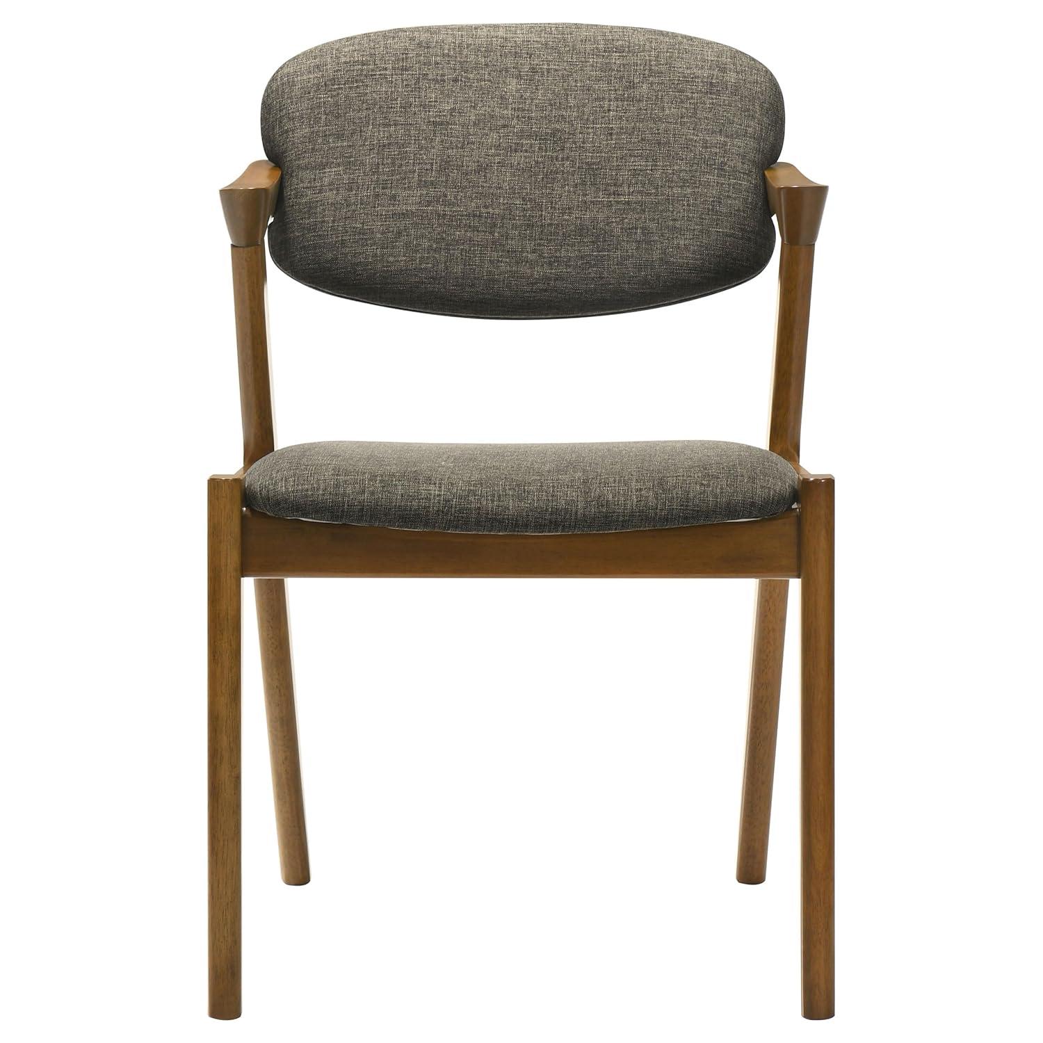 Coaster Malone Open Back Fabric Dining Chairs in Gray