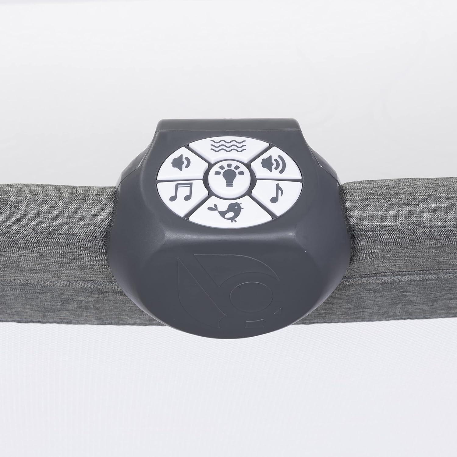 Baby Trend Lil Snooze Large Bassinet PLUS (With Canopy, Hang Toys, Vibrations, Melodies)