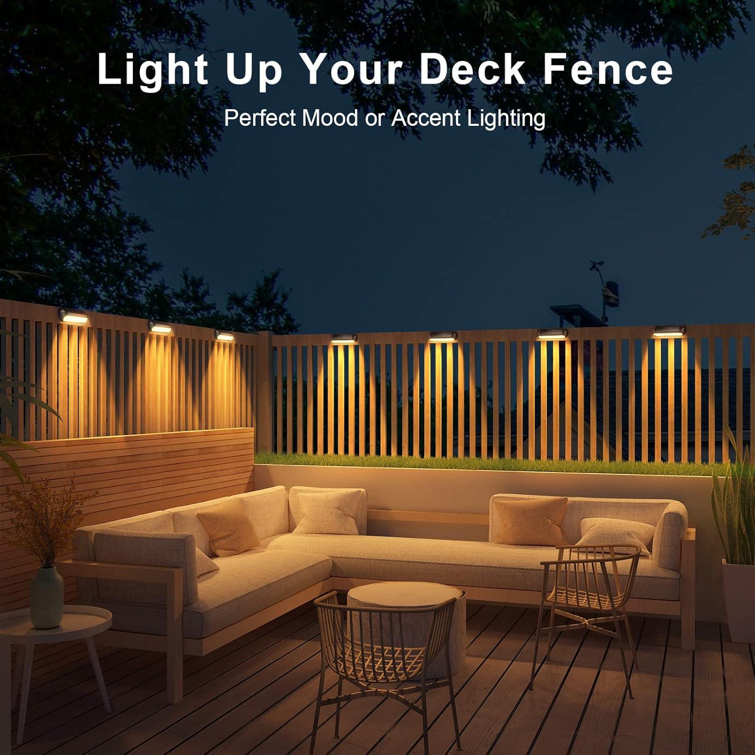 WdtPro Matte Black Solar Powered Integrated LED Step Light Kit (Set of 8)