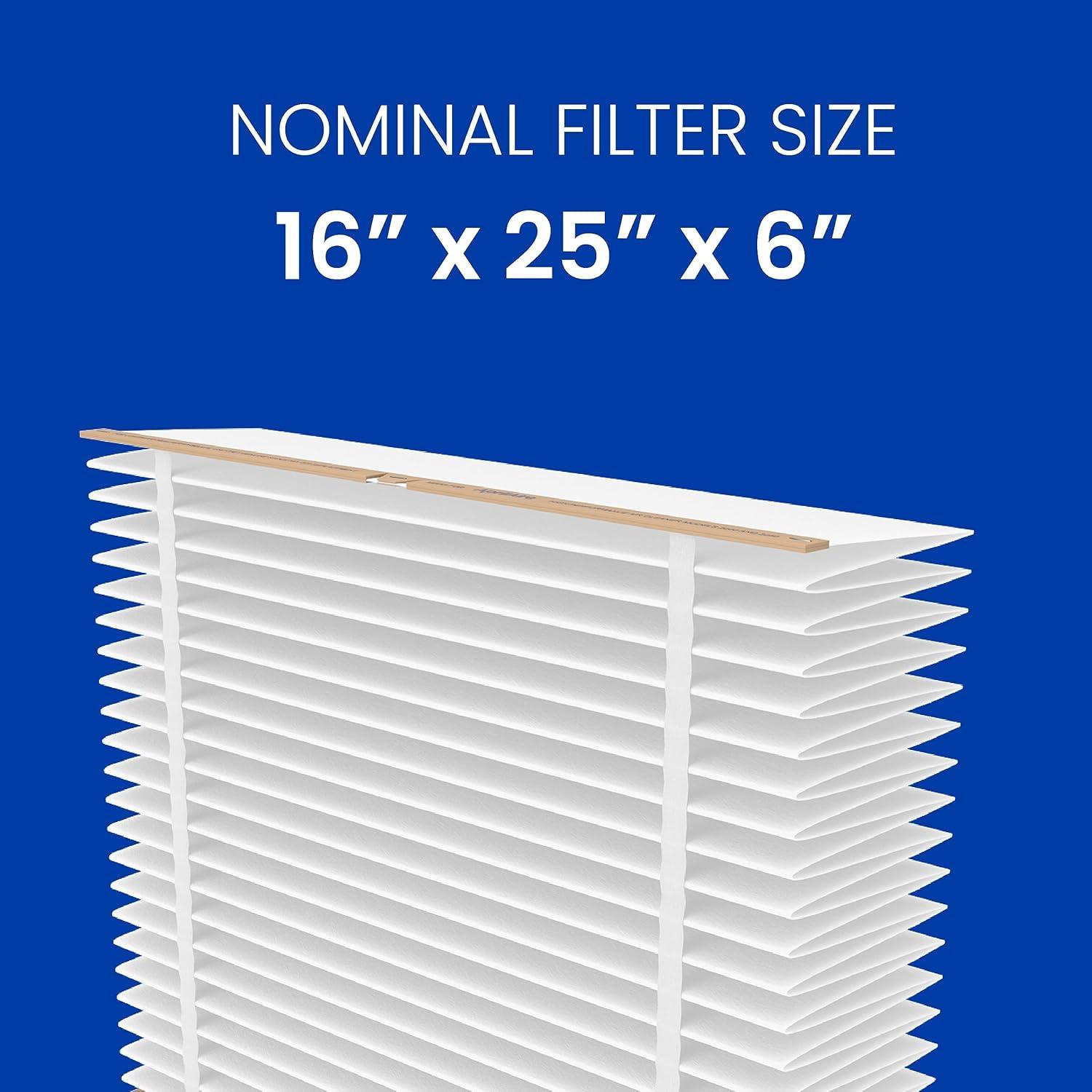 AprilAire 401 Replacement Furnace Filter for AprilAire 2400, Space-Gard 2400 Whole-House Air Purifiers - MERV 10, 16x25x6 Air Filter (Pack of 2)