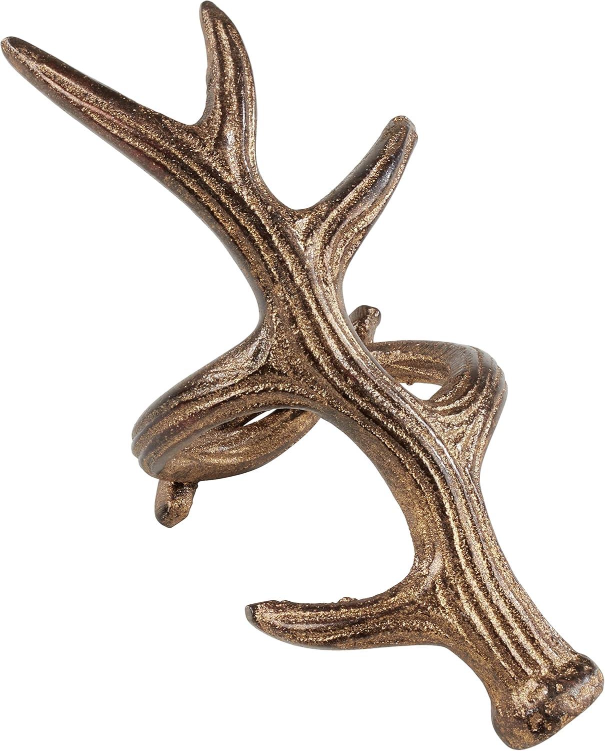 Bronze Antler Design Rustic Napkin Rings Set of 4