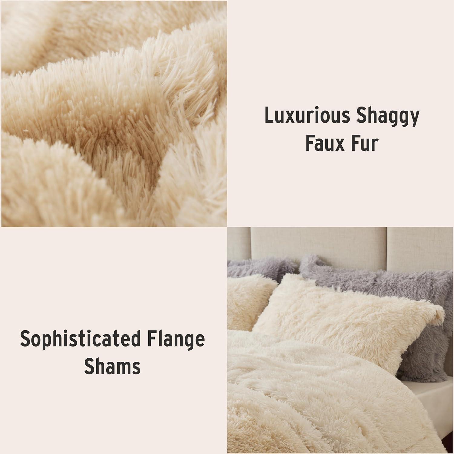 Malea Shaggy Faux Fur Comforter Mini Set