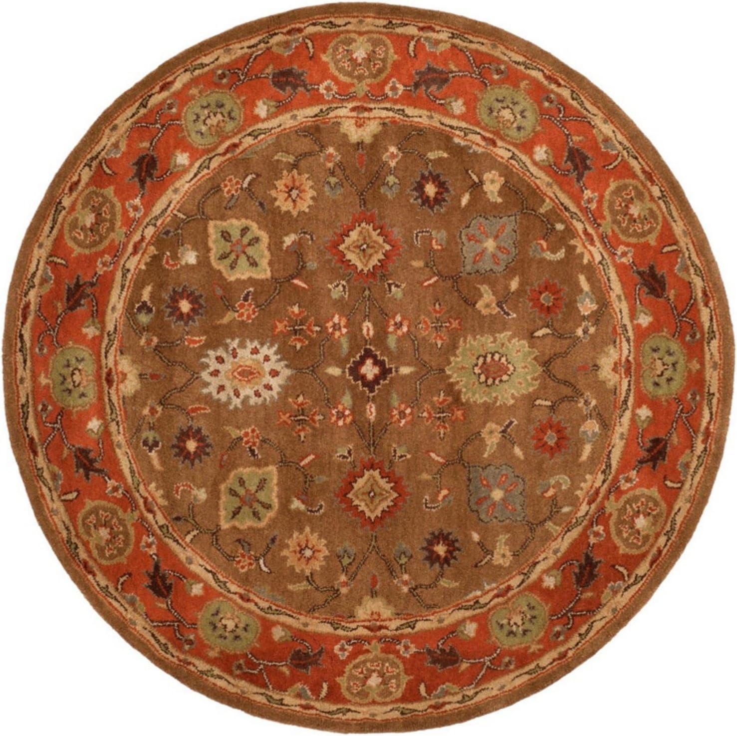 Heritage HG952 Handmade Accent Rug - 2'3"x4' - Moss/Rust - Safavieh
