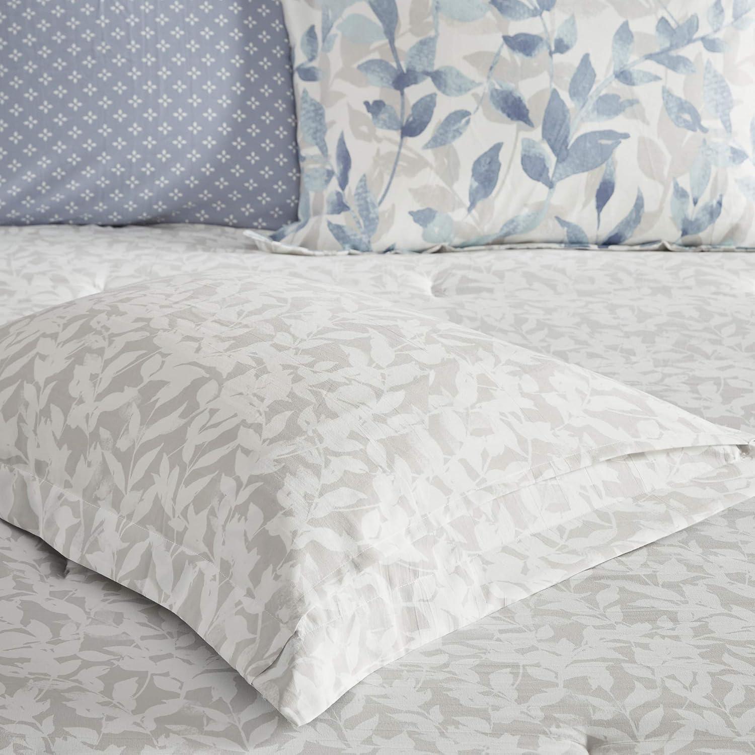 Madison Park Essentials Sofia Microfiber Reversible Comforter Set with Bed Sheets