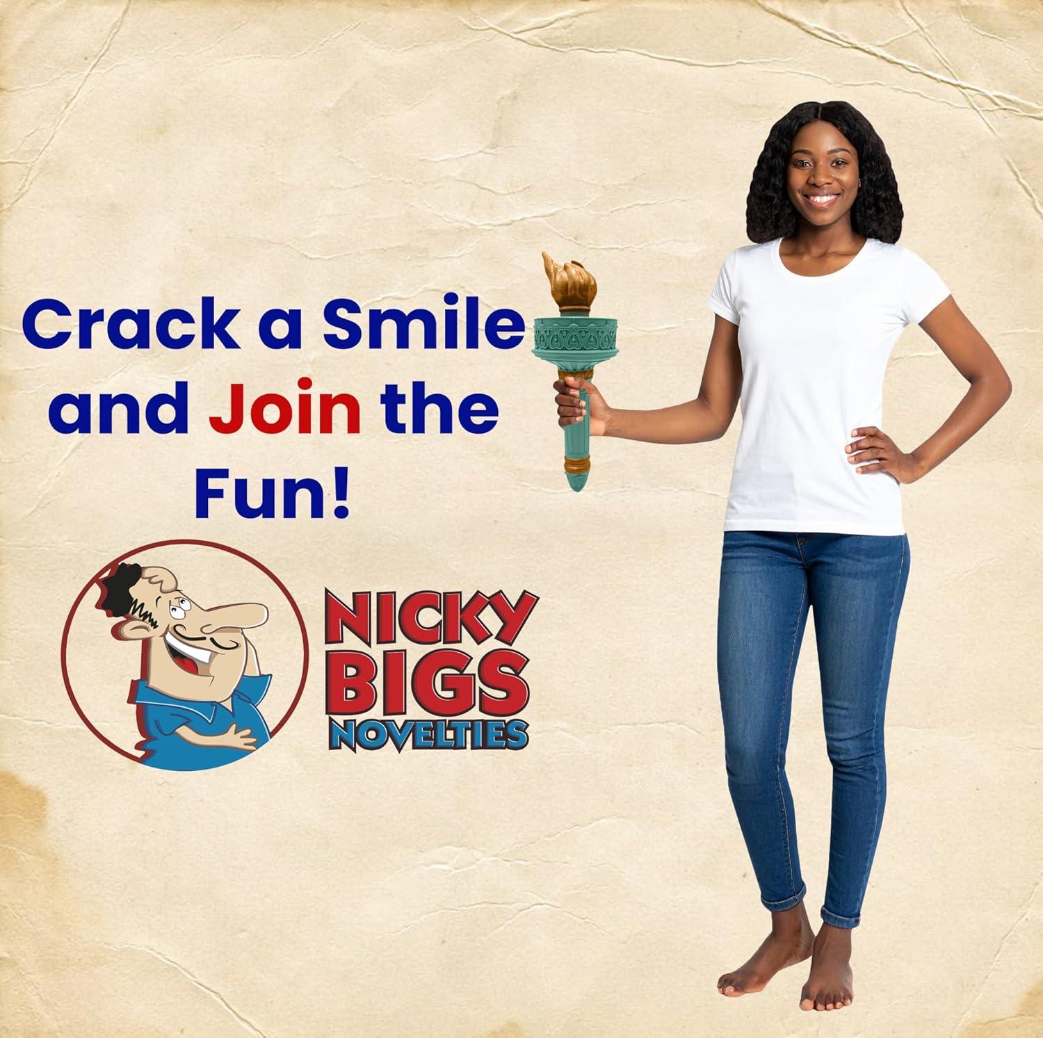 Nicky Bigs Novelties Unisex-Adult Deluxe Patriotic Lady Statue of Liberty Torch Handheld Prop Cosplay Halloween Costume Accessory