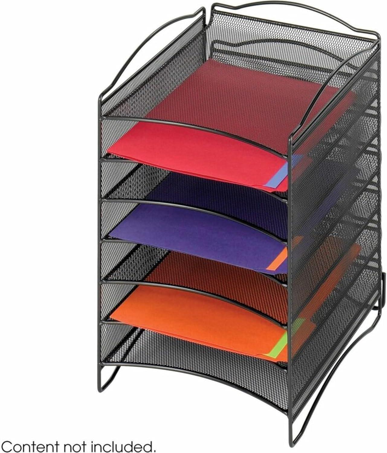 Onyx Mesh Literature Organizer, 6 Compartment