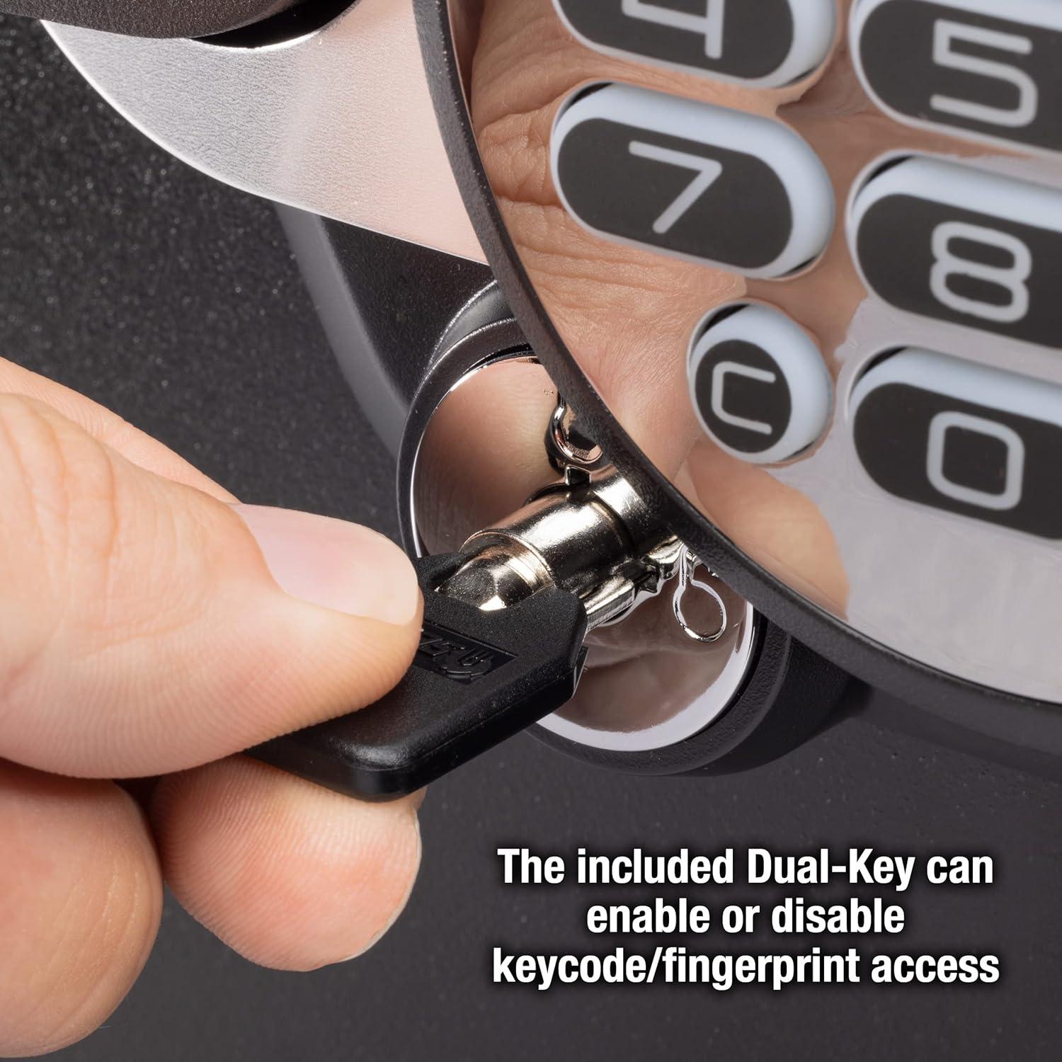 SentrySafe SFW123BTC Fire-Resistant and Water-Resistant Safe with Fingerprint Biometric Lock, 1.23 Cu. ft.