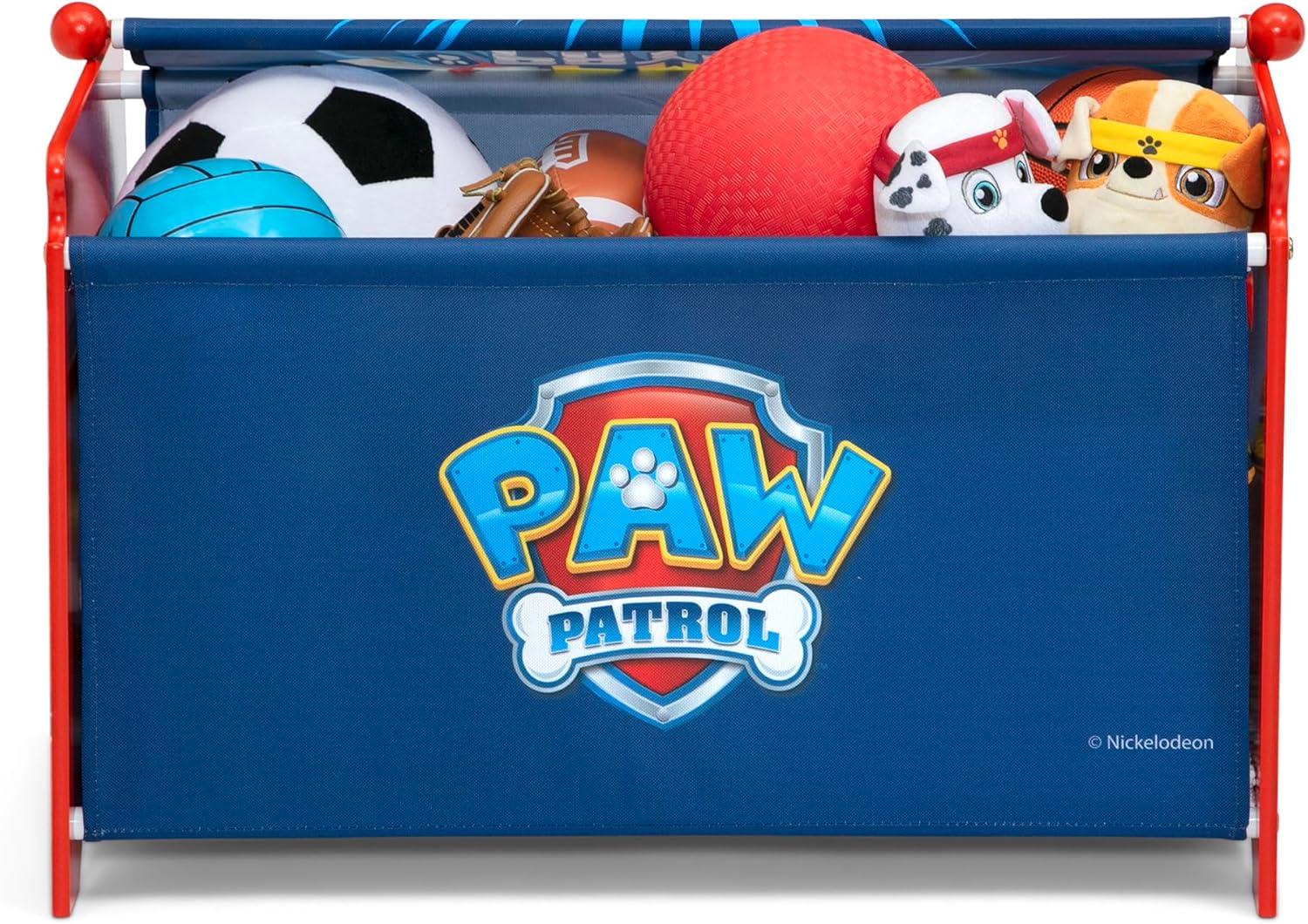 Delta Children PAW Patrol Toy Box with Retractable Fabric Top - Blue